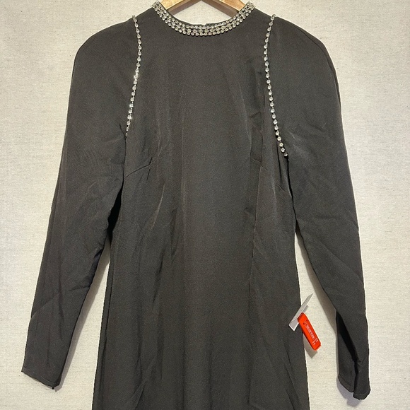 NWT Ieena for Mac Duggal Raglan Long Sleeve High Neck Gown - size 8 - Picture 6 of 9